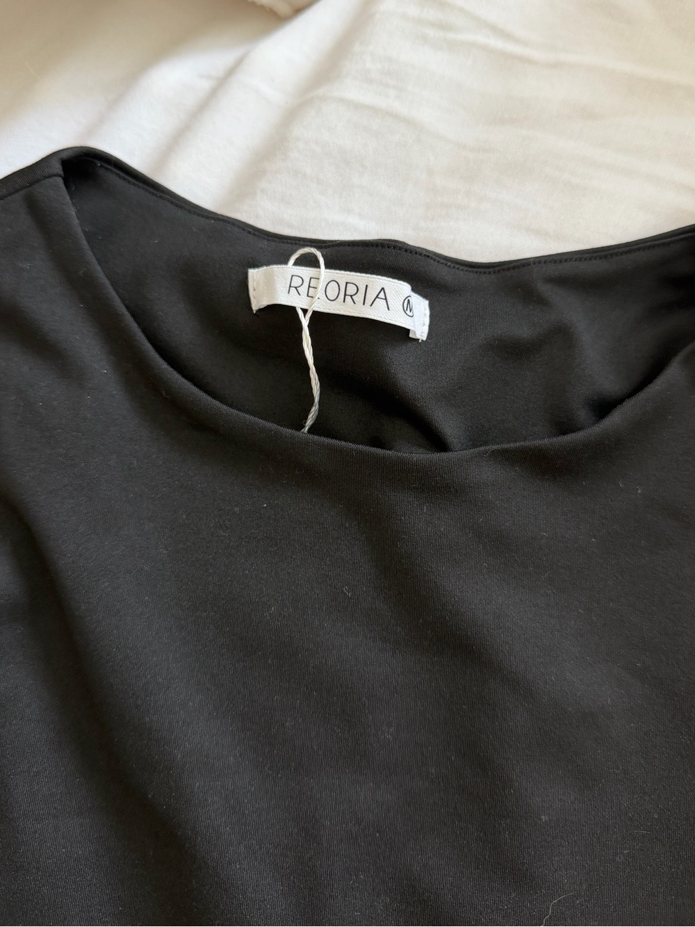 ReoRia Black Crewneck Bodysuit - Picture 3 of 3